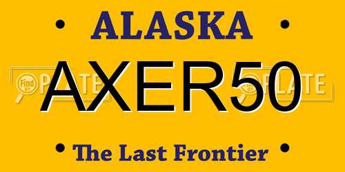 AXER50 Alaska License Plate