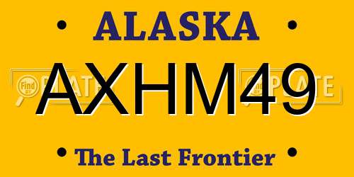 AXHM49 Alaska License Plate