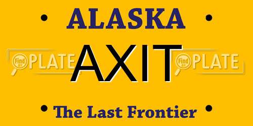 AXIT Alaska License Plate