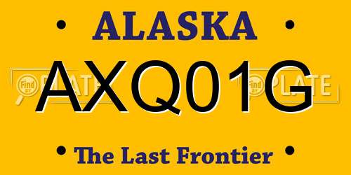 AXQ01G Alaska License Plate