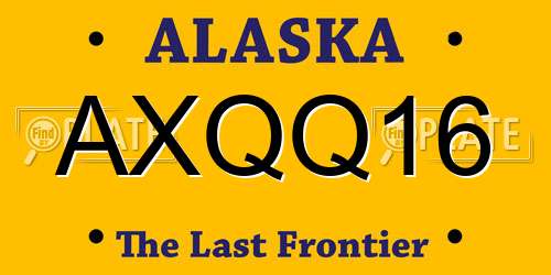 AXQQ16 Alaska License Plate
