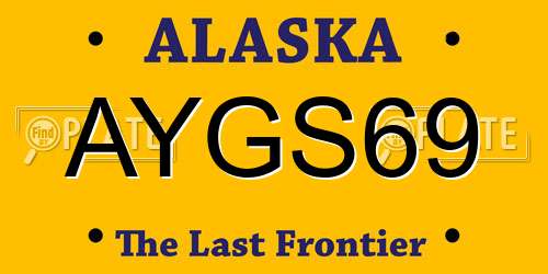 AYGS69 Alaska License Plate