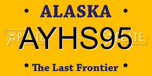 AYHS95 Alaska License Plate