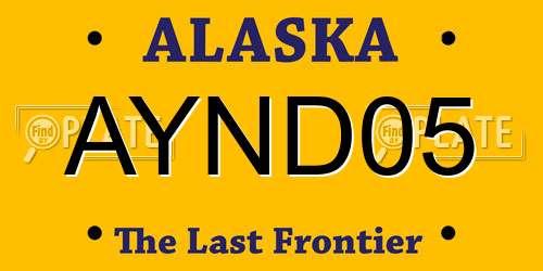 AYND05 Alaska License Plate