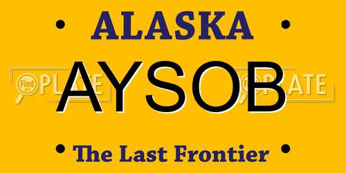 AYSOB Alaska License Plate