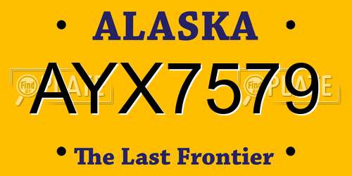 AYX7579 Alaska License Plate