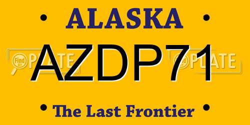 AZDP71 Alaska License Plate