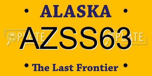 AZSS63 Alaska License Plate