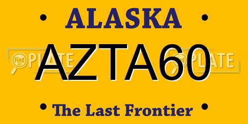 AZTA60 Alaska License Plate