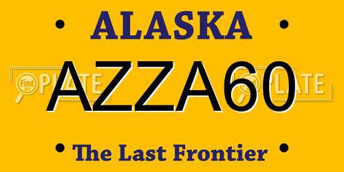 AZZA60 Alaska License Plate