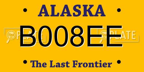 B008EE Alaska License Plate