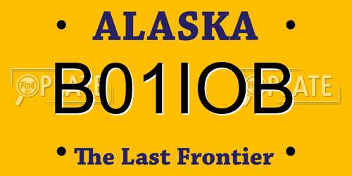 B01IOB Alaska License Plate