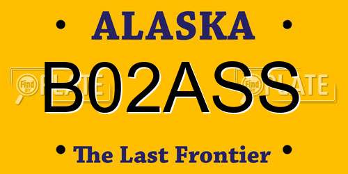 B02ASS Alaska License Plate