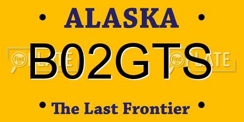 B02GTS Alaska License Plate