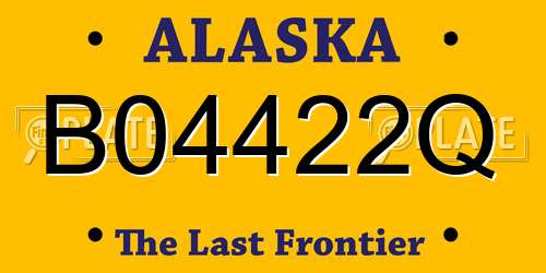 B04422Q Alaska License Plate
