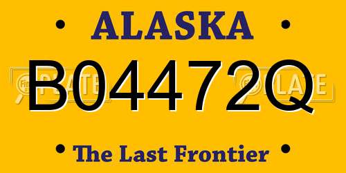 B04472Q Alaska License Plate