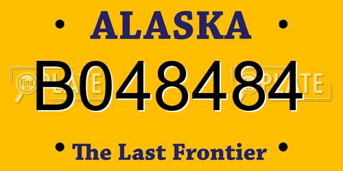 B048484 Alaska License Plate