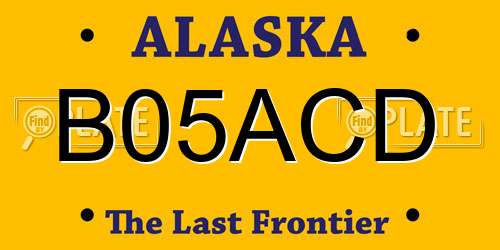 B05ACD Alaska License Plate