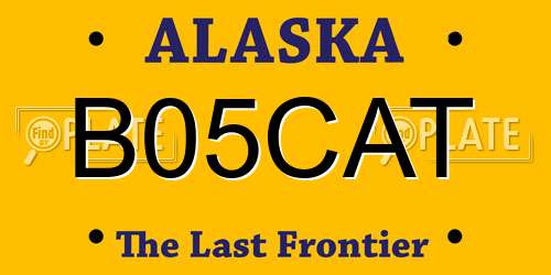B05CAT Alaska License Plate