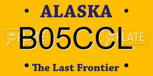 B05CCL Alaska License Plate