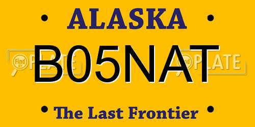 B05NAT Alaska License Plate