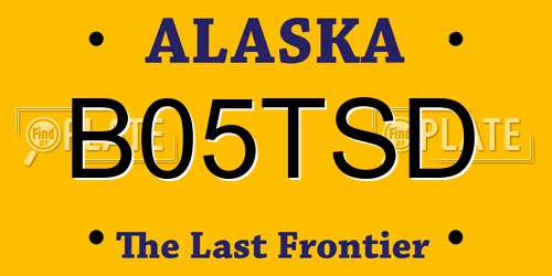 B05TSD Alaska License Plate