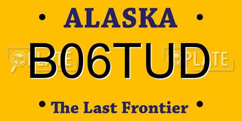B06TUD Alaska License Plate