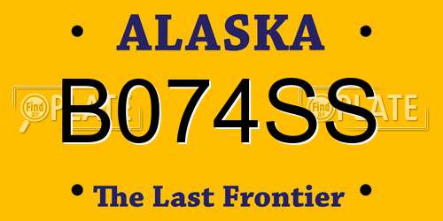 B074SS Alaska License Plate