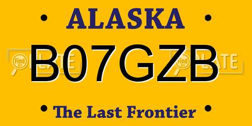 B07GZB Alaska License Plate