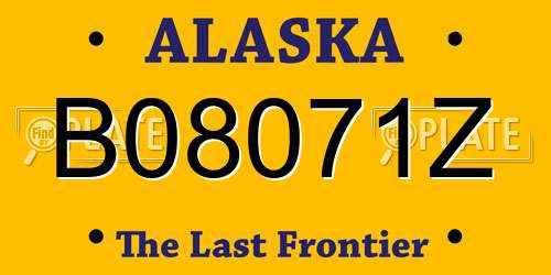 B08071Z Alaska License Plate