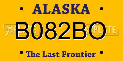 B082BO Alaska License Plate