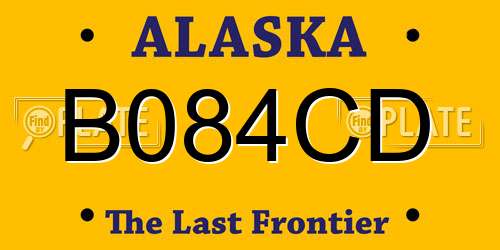 B084CD Alaska License Plate