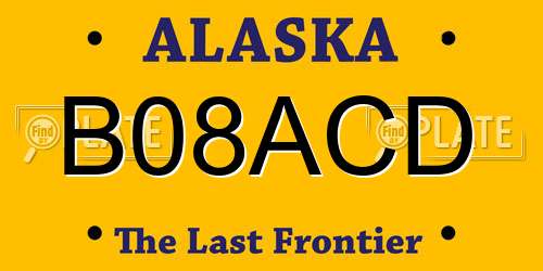 B08ACD Alaska License Plate