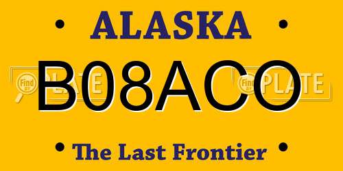 B08ACO Alaska License Plate