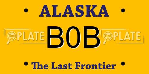 B0B Alaska License Plate