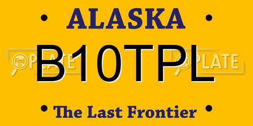 B10TPL Alaska License Plate