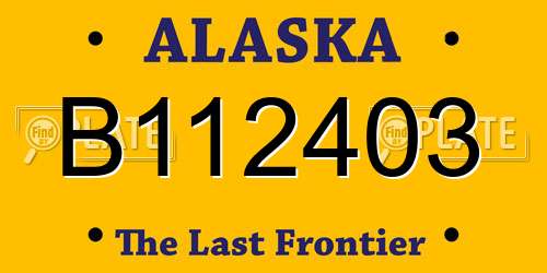 B112403 Alaska License Plate