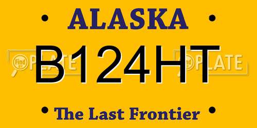B124HT Alaska License Plate