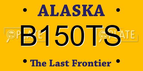 B150TS Alaska License Plate