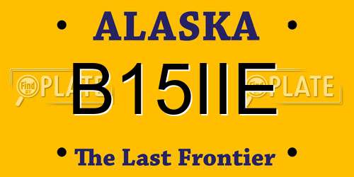 B15IIE Alaska License Plate