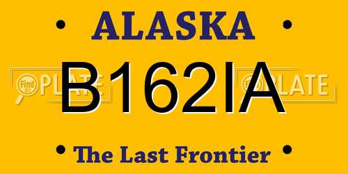 B162IA Alaska License Plate