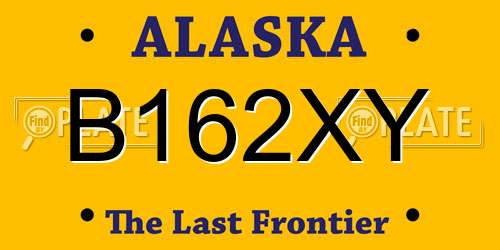 B162XY Alaska License Plate