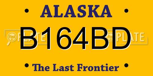 B164BD Alaska License Plate