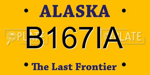 B167IA Alaska License Plate