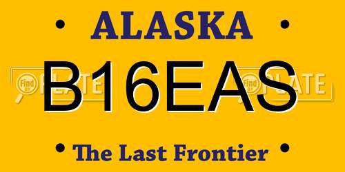 B16EAS Alaska License Plate