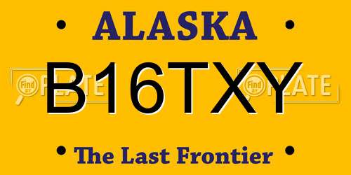 B16TXY Alaska License Plate