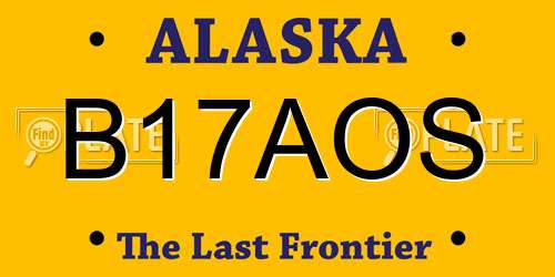 B17AOS Alaska License Plate