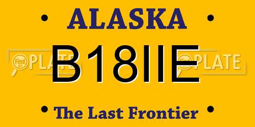 B18IIE Alaska License Plate