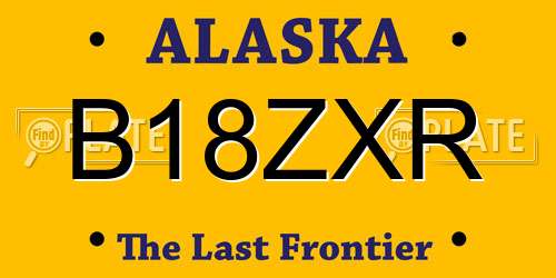 B18ZXR Alaska License Plate