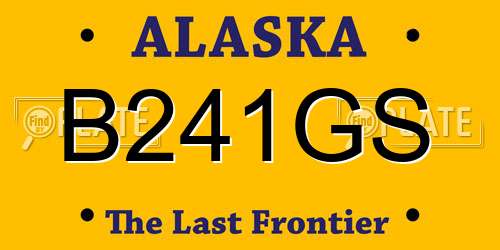 B241GS Alaska License Plate